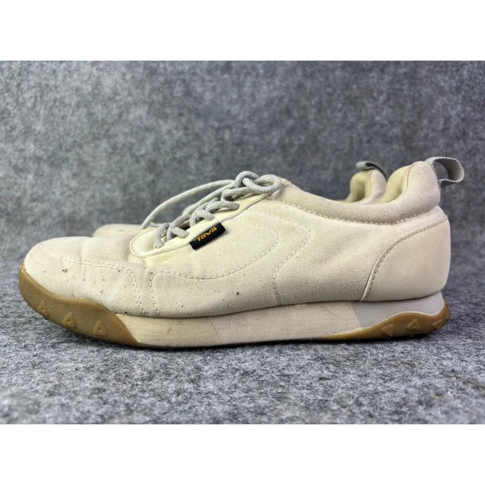 Teva Gateway Low Sneakers Womens 7 Cream Canvas Hiking Outdoor Shoes 1124040